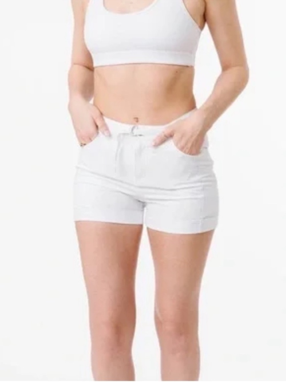 Zyia Not Just A Trail White Athletic Shorts XXL Running Activewear NWT - Picture 1 of 7